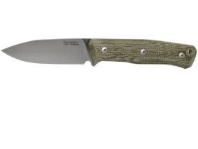Нож с фиксированным клинком LionSteel B35, сталь Sleipner, рукоять Green canvas micarta