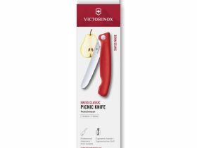Нож складной для овощей Victorinox Swiss Classic 11 см, нержавеющая сталь, рукоять полипропилен, красный
