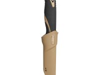 Нож Ganzo Fixed/Case, сталь 9Cr14Mov, рукоять прорезиненный пластик, черно-коричневый