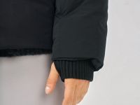 Утеплённая куртка со съёмным капюшоном, Черный