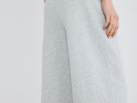 Широкие брюки с эластичным поясом, Серый