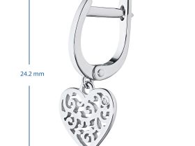 Серьги из серебра с бриллиантами э0601сг07174400