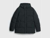 Утеплённая куртка с капюшоном, Черный