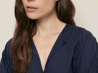 Платье из хлопка с v-образным вырезом