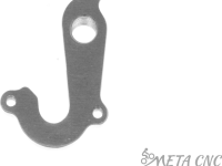 Держатель заднего переключателя &quot;петух&quot; Meta №44 фрезерованный (серебристый)