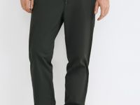 Утеплённые джоггеры из твила, Зеленый