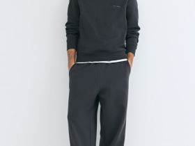 Базовый свитшот с принтом, Серый