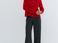 Широкие брюки из трикотажа, Серый