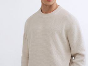 Текстурный джемпер, Белый