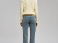 Джемпер прямого кроя из хлопка с косами