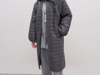 Пальто утепленное с воротником-стойкой