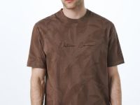 Футболка с растительным принтом, Серый