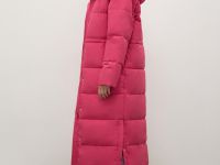 Утепленное пальто с талией на кулиске