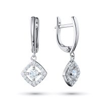 Серьги из белого золота с бриллиантами э0901сг04210017