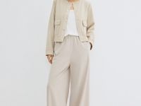 Укороченный жакет из искусственной замши, Бежевый