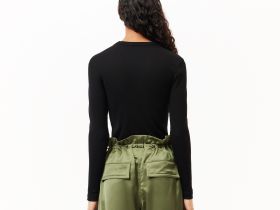 Женская футболка Lacoste приталенного кроя с длинными рукавами