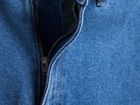 Укороченные широкие джинсы, Синий