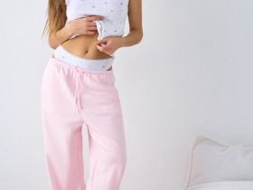 Майка пижамная из трикотажа пуантель, Белый