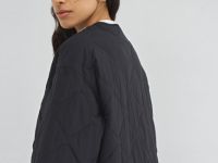 Легкая стёганая утеплённая куртка, Черный