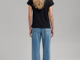 Футболка из хлопкового джерси свободного кроя