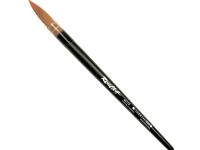 Кисть колонок микс №8 круглая Roubloff "QD15" короткая ручка, в пленочной обойме