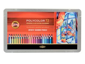 Набор карандашей цветных Koh-I-Noor "Polycolor" 72 шт в металле
