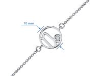 Браслет из серебра с бриллиантом э0601бр06210512