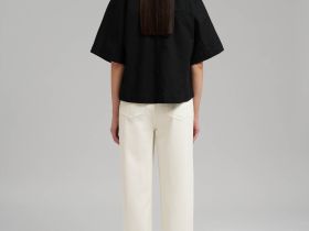 Свободная блузка изо льна и хлопка