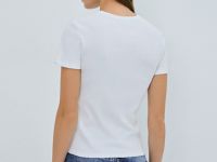 Футболка в рубчик, Белый