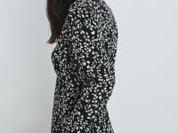 Платье макси с принтом, Черный