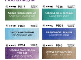 Набор акварели Pinax Extra "Грануляция" №1, 8 кювет