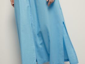 Сарафан макси с v-образными вырезом