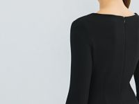 Трикотажное платье со сборками, Черный