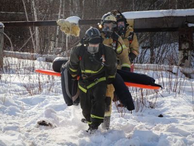 Огнеборцы Якутии соревновались на лучшее звено газодымозащитной службы
