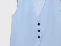 Жилет из поливискозы, Голубой