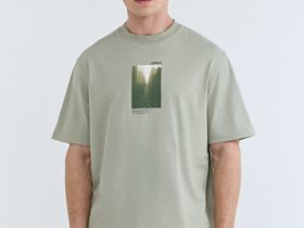 Футболка с принтом, Зеленый