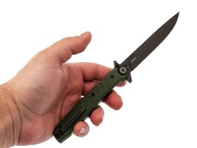 Складной нож НОКС Финка 2 Black, сталь D2, рукоять микарта