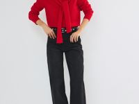 Джемпер с декором, Красный