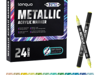 Набор маркеров акриловые металлик, двусторонние Languo, 24 цветов
