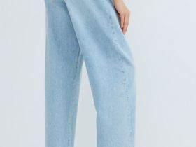 Джинсы Barrel с высокой посадкой, Голубой