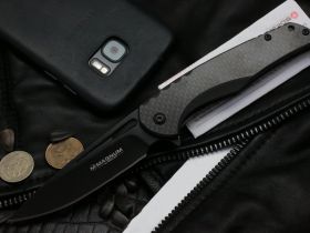 Складной нож Boker Magnum Black Carbon, сталь 440A, рукоять G10/карбон