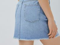 Джинсовая юбка мини, Голубой