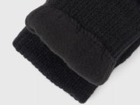 Вязаные утеплённые перчатки, Черный