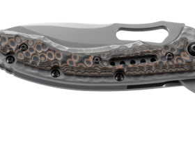 Складной нож CRKT Fossil™ Compact WITH VEFF SERRATIONS™, сталь 8Cr13MoV, рукоять нержавеющая сталь, накладки G-10