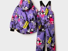 Комплект текстильный с полиуретановым покрытием для девочек: куртка, полукомбинезон