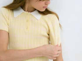 Вязаный джемпер с коротким рукавом для девочек, Желтый