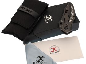 Складной нож Kansept Baba Yaga, сталь CPM 20CV, рукоять титан/карбон