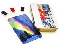 Набор открыток из акварельной бумаги Hahnemuhle, 230 г, 10,5х14,8 см, 30 л, жестяная коробка