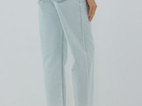 Укороченные прямые джинсы, Голубой