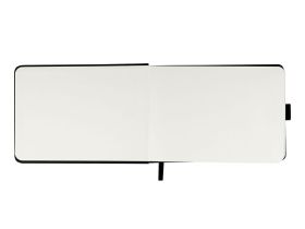 Скетчбук Гамма "Студия" 21х14,8 см 100 л 110 г, черный, твердая обложка, на резинке, слоновая кость